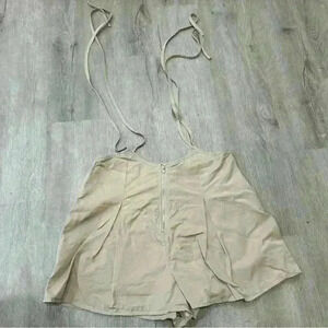 Sadie & Sage Ivory Overall Shorts